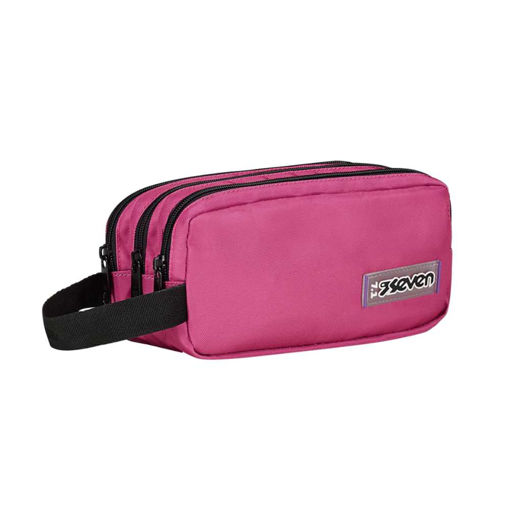 Picture of SEVEN FREETHINK PINK STUFF 3 ZIP PENCIL CASE